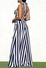 Load image into Gallery viewer, Striped Halter Maxi Dress
