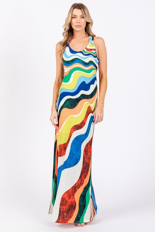 Wave maxi dress